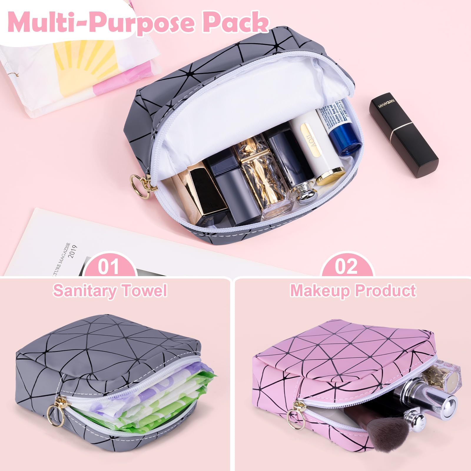 Amazon | Desing Wish サニタリーポーチ 2個入り サニタリー 袋 携帯用