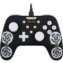 Konix Jujutsu Kaisen Kabelgebundener Controller f r Nintendo Switch, Switch OLED und PC - Vibrationsfunktion - 3 m Kabel - Schwarz und Wei
