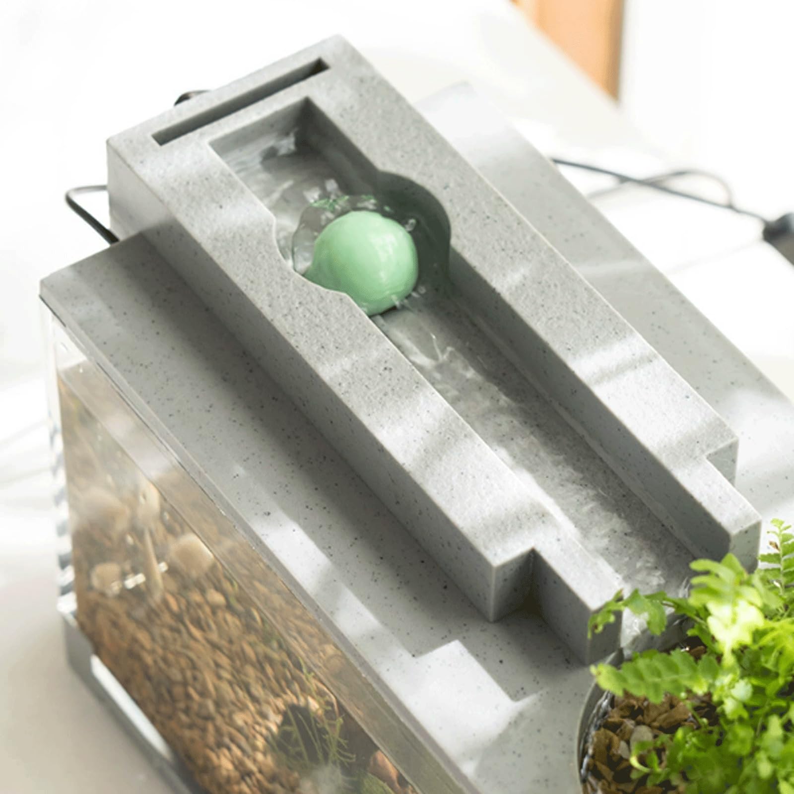 Acuario 2 Piezas de Pescado Bomba de Agua del Acuario de plástico Acuario Multifuncional USB Desktop Recargable Tanque Pescado Pequeño Pecera