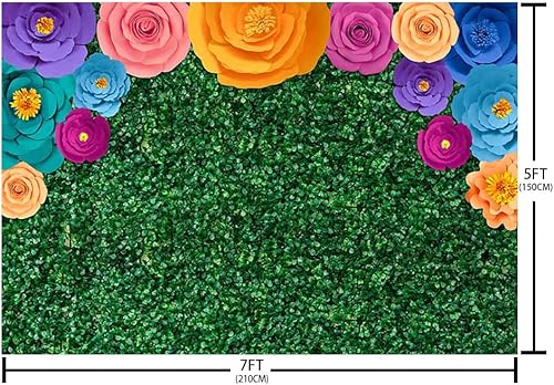 Miniatura 5 de Sendy Fondo mexicano de 7 x 5 pies, fondo de fiesta de Encanto para fiesta de cumpleaños, pancarta de vegetación mexicana, decoración de festivales