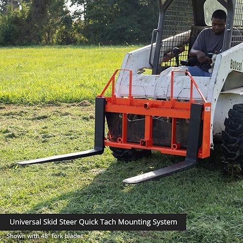 Miniatura 4 de Titan Attachments UA - Accesorio de marco de horquilla de palé de color naranja hecho en Estados Unidos, cuchillas de horquilla de 42 pulgadas,