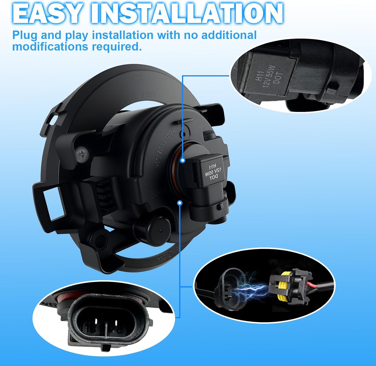 Fog Lights Assemblies Compatible With 2005-2015 Xterra 2010-2019 Frontier Front Bumper Fog Lamps w/Switch Wiring Harness