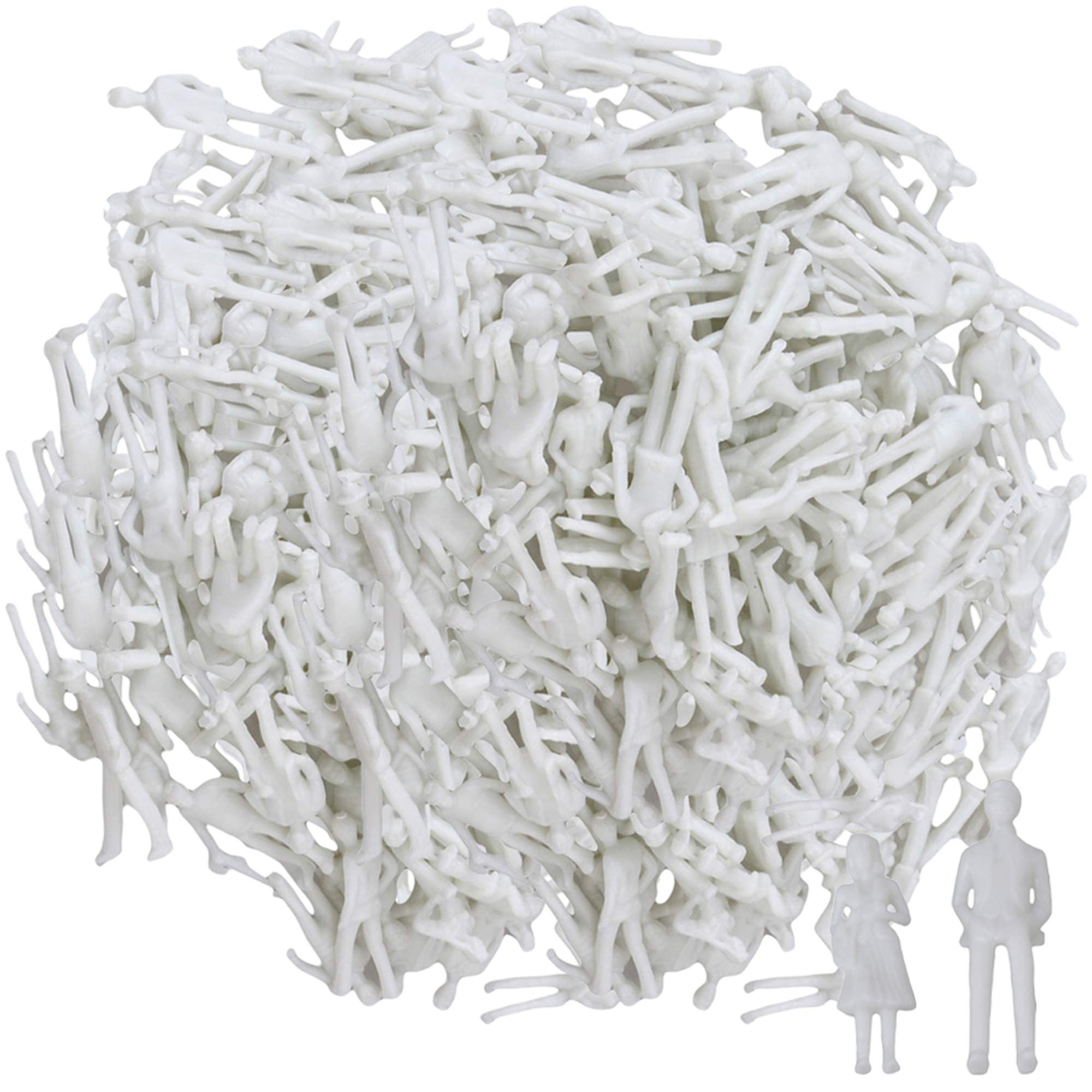 BQLZR White Model People Figures for Decoration 1:75 Scale Male & Female Pack of 500