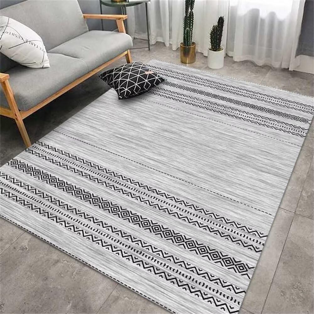 Meubles de salon tapis interieur élégant de couleur de base grise 180X250