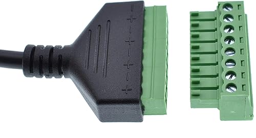 Miniatura 4 de Oiyagai 1pc compatible RJ45 tornillo terminal adaptador adaptador cable RJ45 8p8c macho Jack a 8 pines tornillo terminal Connecto 9.8 in
