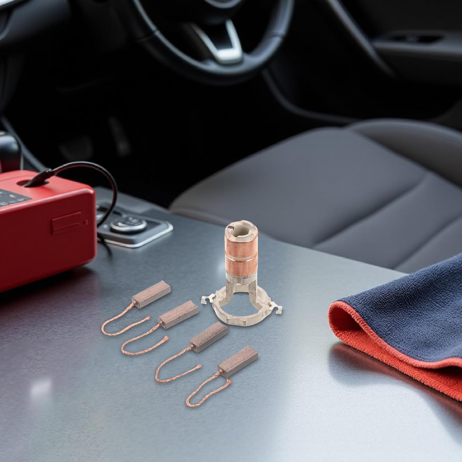 Copper Slip Ring Brush Set for Generator and Small Electric Motors Precision Engineered Metal Brushes with Stable Contact and Engine Repair