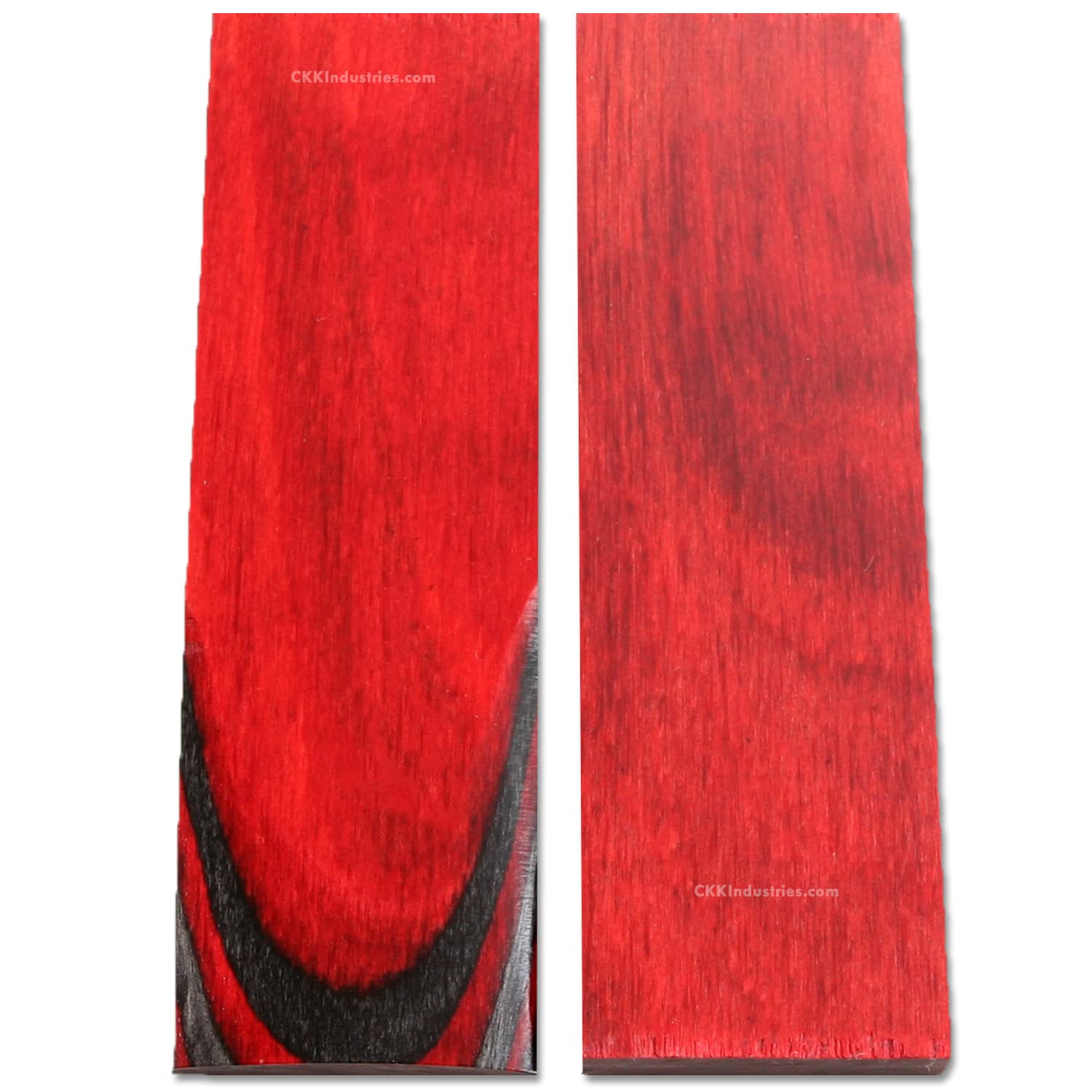 EZSMITH Dymalux Handle Scale Set - (Layered) - (Apple Jack) - (Red/Charcoal) - (5.0 x 1.5 x 0.250) - Custom Handle Material