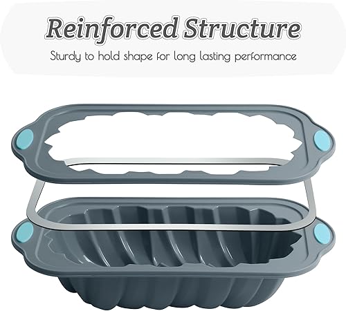 Vista 15 de Molde para pan de hamburguesas, antiadherente de silicona de grado alimenticio, molde perforado de 8 cavidades para panecillos de pan caseros