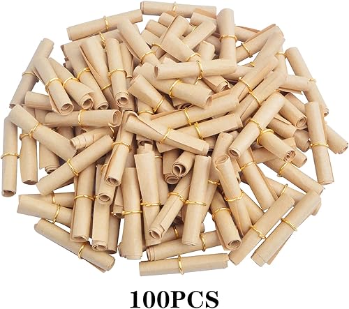 Miniatura 2 de 100 rollos de papel de mensaje vintage, mini rollos de papel de deseos de la suerte, rollo de papel de mensaje de San Valentín para cumpleaños,