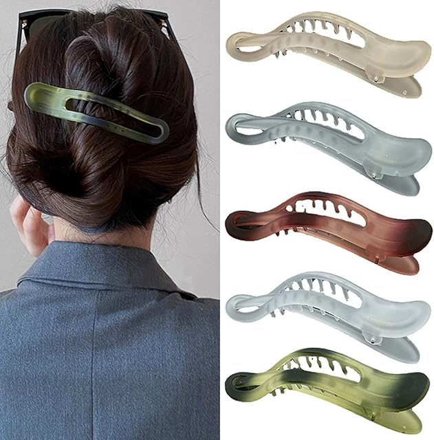 Large Hair Clips WomenLarge Hair Claw clip for thick Hair Duckbill Hairpin, Hairdressing Clips Long Hair Accessories for Girls Hair Catch Barrette Hair Styling Accessories for Women Girls5pcs