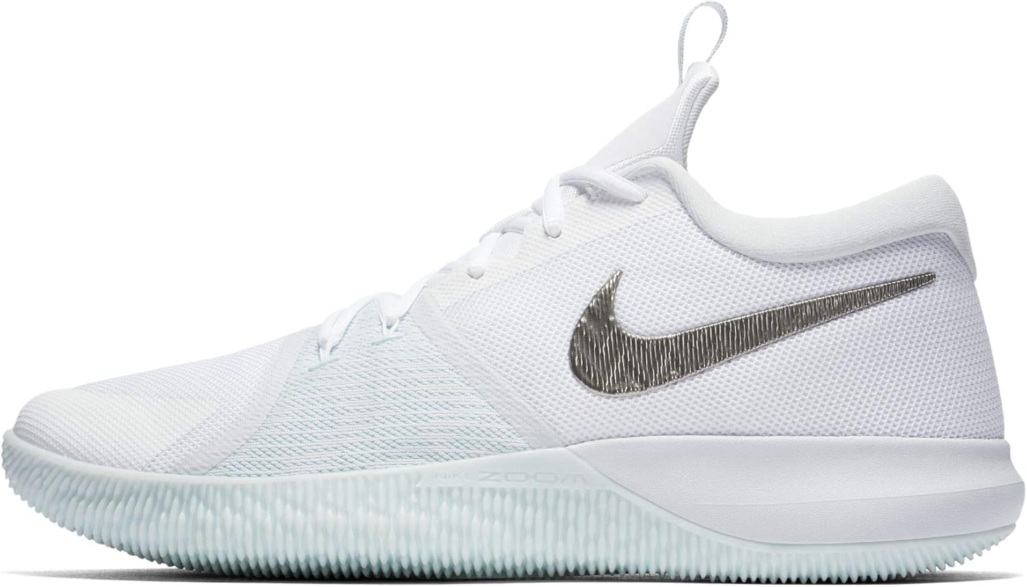 Nike Men's Zoom Assersion Basketball Shoe (15, White