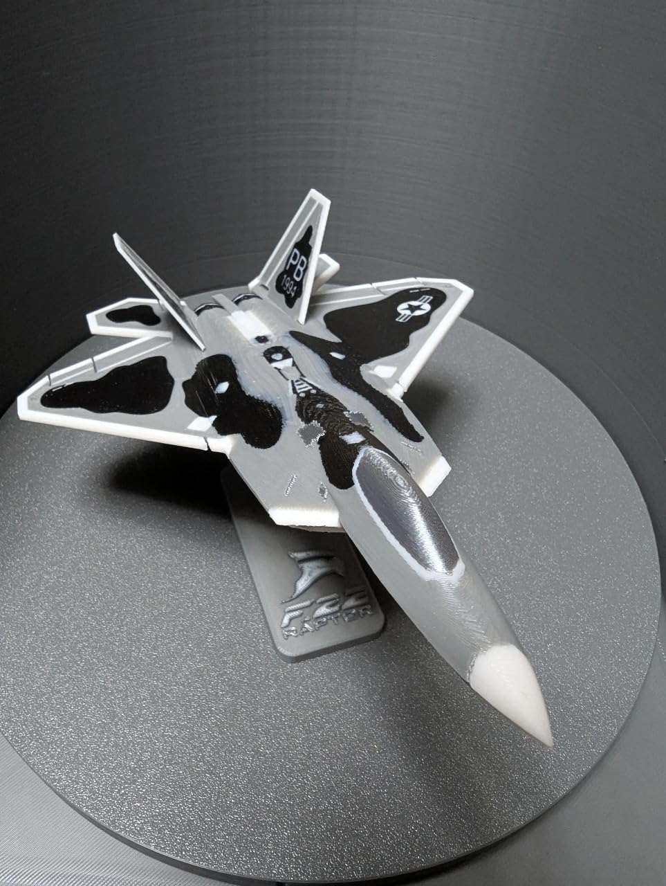Beoals Aircraft Model, F-22 Raptor Fighter Jet Display Replica, Multicolor Camouflage,Figure Toy 2