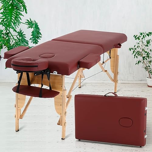 Cama de masaje portátil para masajes, cama de spa, cama profesional de pestañas de 73 pulgadas, ajustable, 2 mesas de tratamiento plegables con