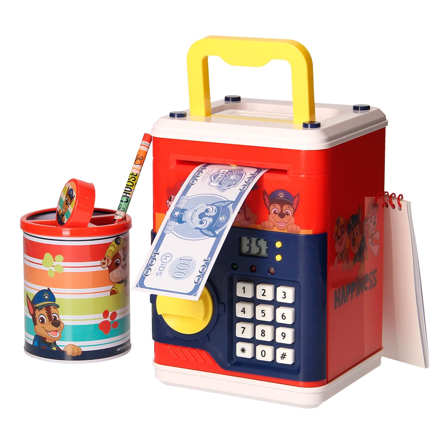 Paw Patrol Kids Euroswan Money Box with Digital Pin, Colour (PW19832) Multicoloured