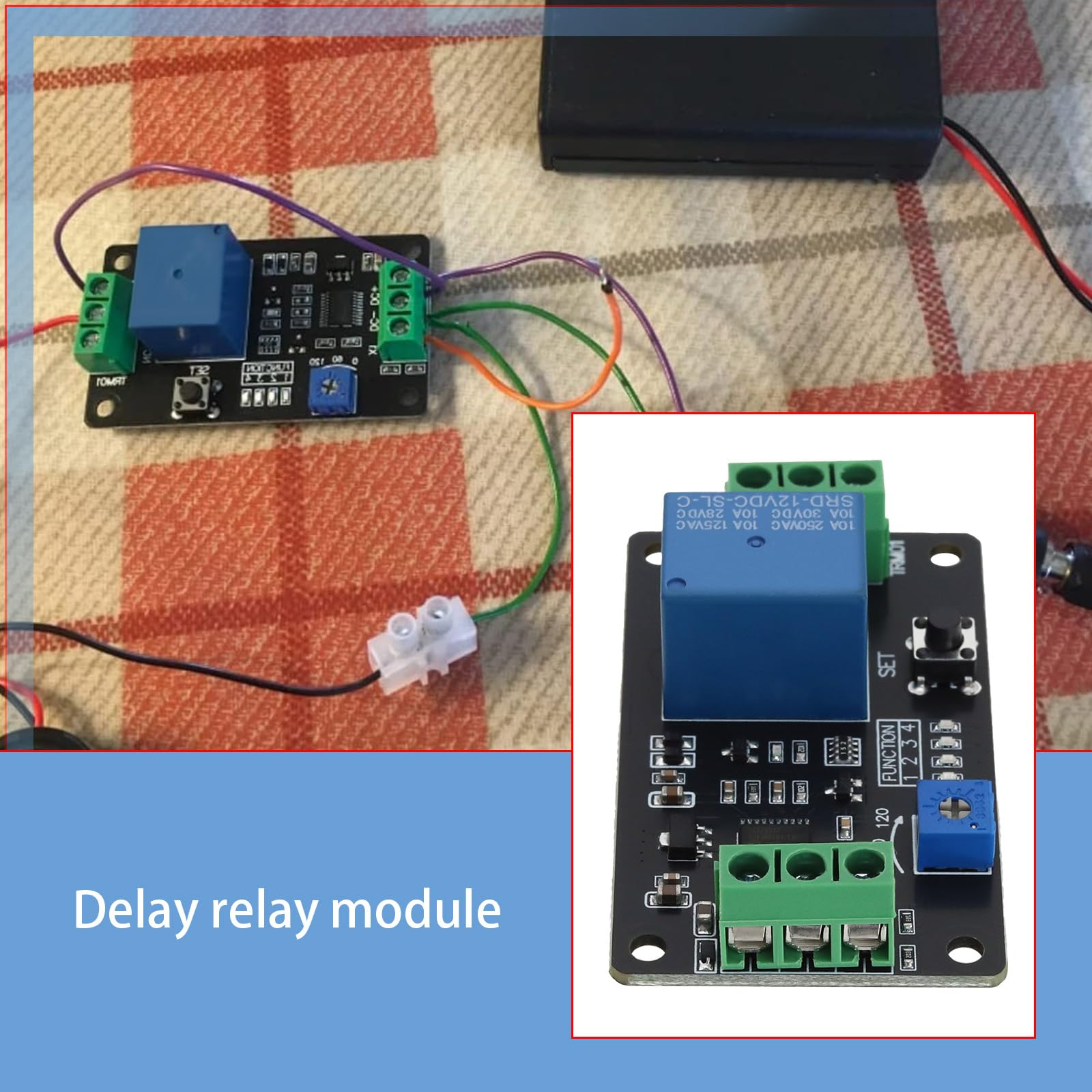 The Lord of the Tools 2 Pz 12V Modulo Relè di Ritardo di Avvio Modulo Interruttore di Ritardo di Avvio Modulo Timer di Ritardo Modulo Timer di Ritardo Spegnimento Automatico Modulo Interruttore Timer