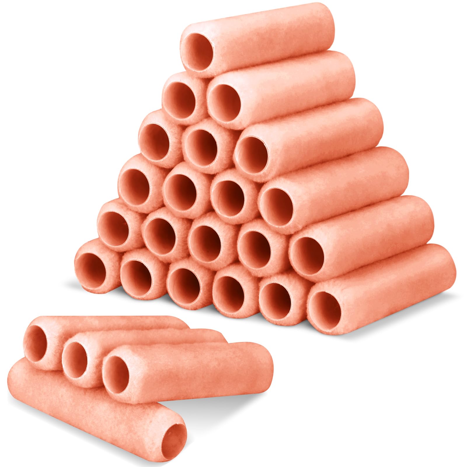 Gisafai 24 rodillos de pintura para pintar paredes, rodillo de pintura de 3/8 pulgadas, rodillo de microfibra para siestas, suministros de pintura para la casa, kit de rodillos de pintura para paredes
