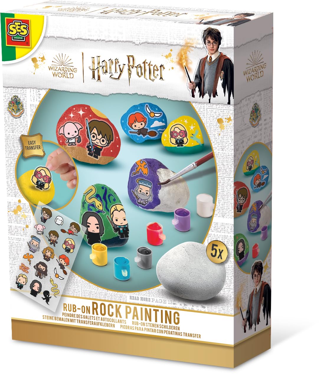Harry Potter - Rub-on Rock Painting, 15 x 20 x 4 cm