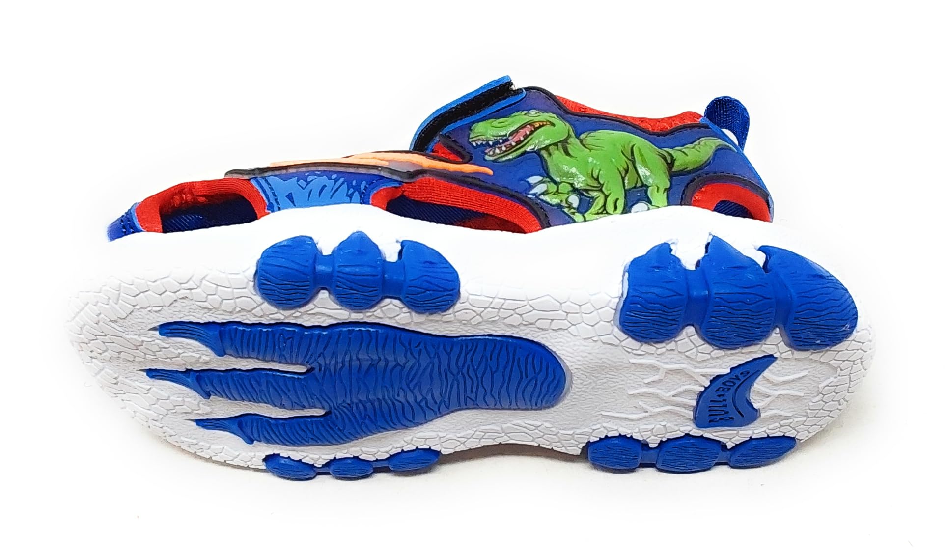 Bull Boys Sandali Sportivi per Bambini con audio Dinosauro T-Rex,Blu Royal,Strappo,Modello DNCR5190