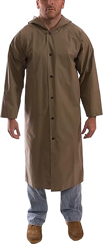 Tingley Magnaprene C12148 Waterproof Coat With Storm Fly Front, Attached Hood an