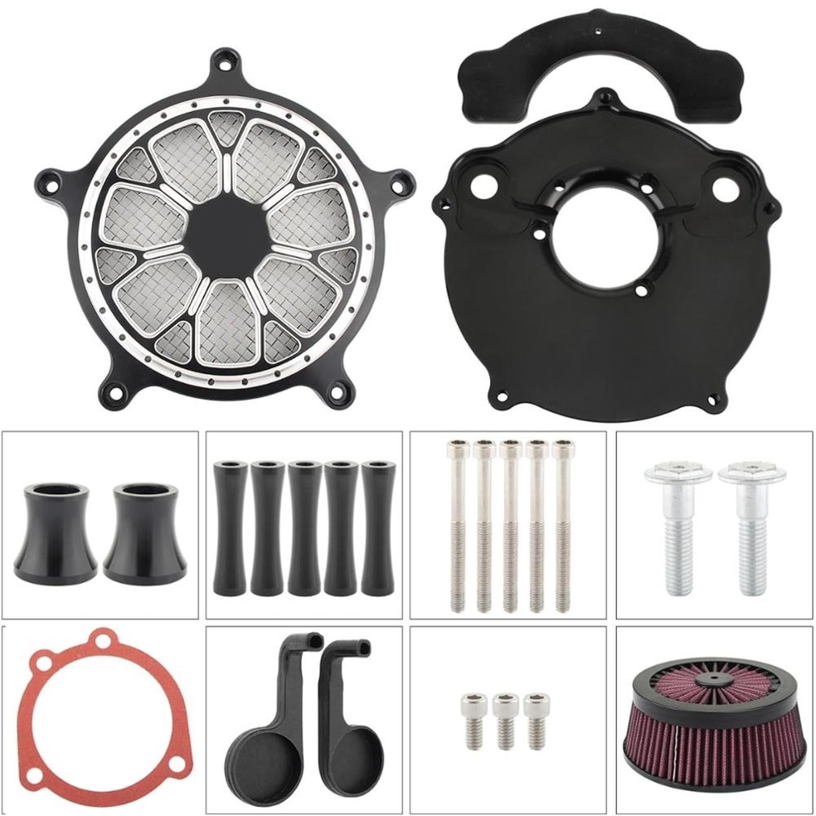 Kompatybilność z Pit Bike crossowym‌ Filtry powietrza Filtr powietrza do motocykla Filtr wlotowy pasuje do Harley Sportster Iron 883 XL 1200 72 48 Forty-Eight 1991-2021(MP09-007-0001CS)