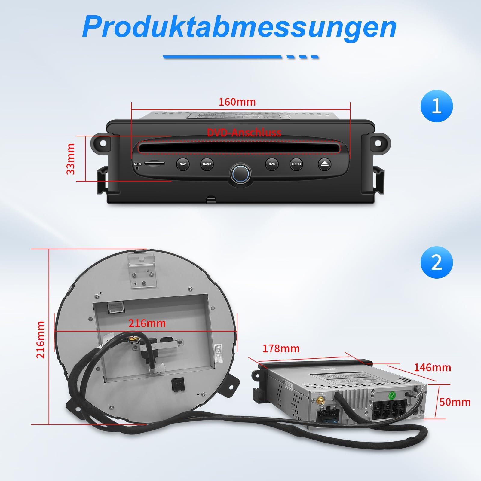 7 pollici Android 14 4 GB RAM + 64 GB Autoradio Stereo GPS Navigazione per BMW Mini Cooper Supporta CarPlay Bluetooth Android Auto WiFi A2DP CD Player 8 core Touch Screen