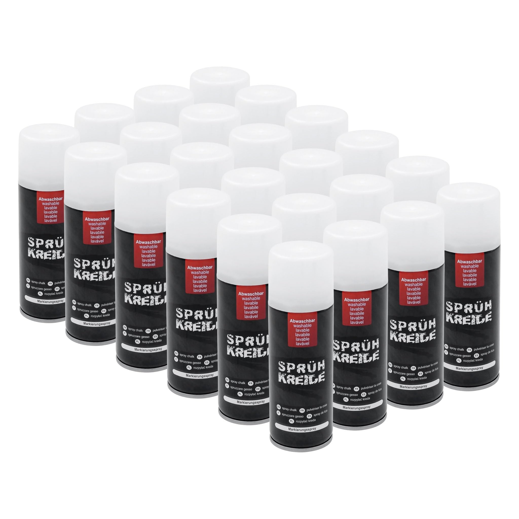 Spetebo Lot de 24 craies en spray blanches 100 ml marquage extérieur lavable