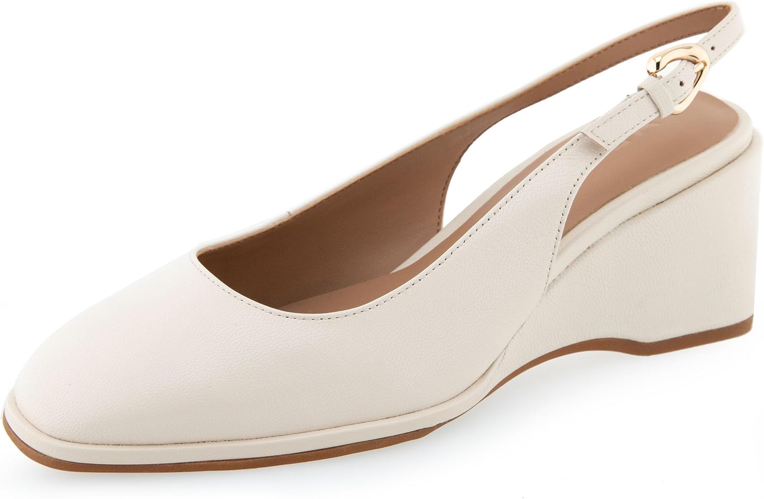 Size 10.5 Aerosoles Women's Aria Pump Eggnog Leather 10.5