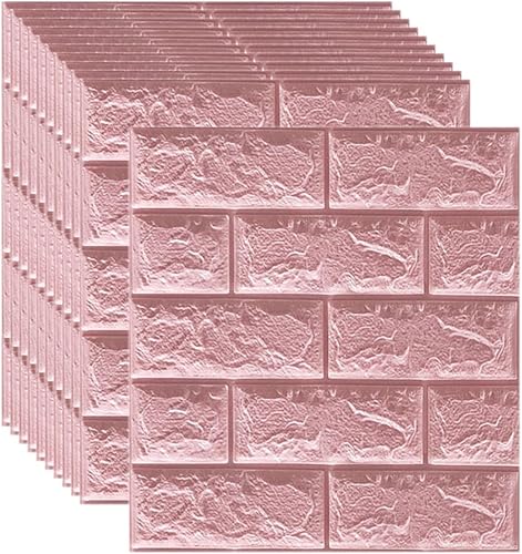 Miniatura 8 de Melairya Paneles de pared 3D para decoración de pared interior paneles de pared texturizados de espuma 3D 20 piezas de papel tapiz autoadhesivo para