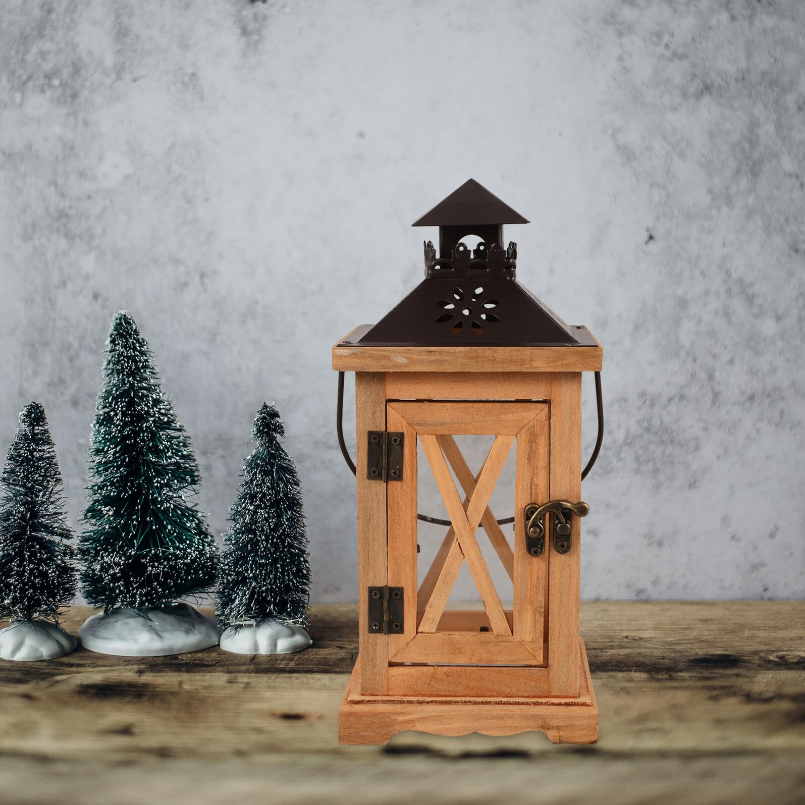 TOYANDONA Rustikale Teelichthalter Kerzenlaterne Retro Dekoration für Wohnzimmer Hochzeitsdeko Langlebiger Kerzenhalter