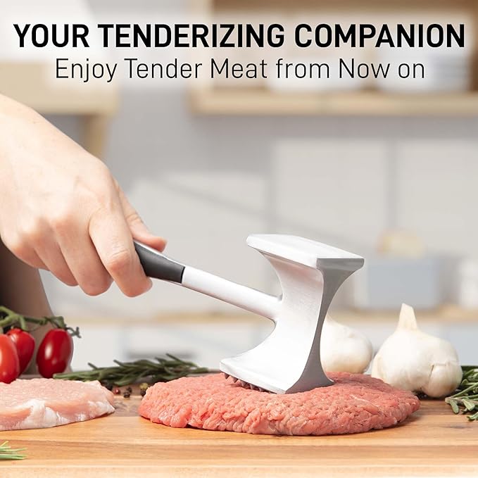 Ablandador de Carne Profesional Zulay Kitchen - Martillo Doble Cara Negro miniatura 4