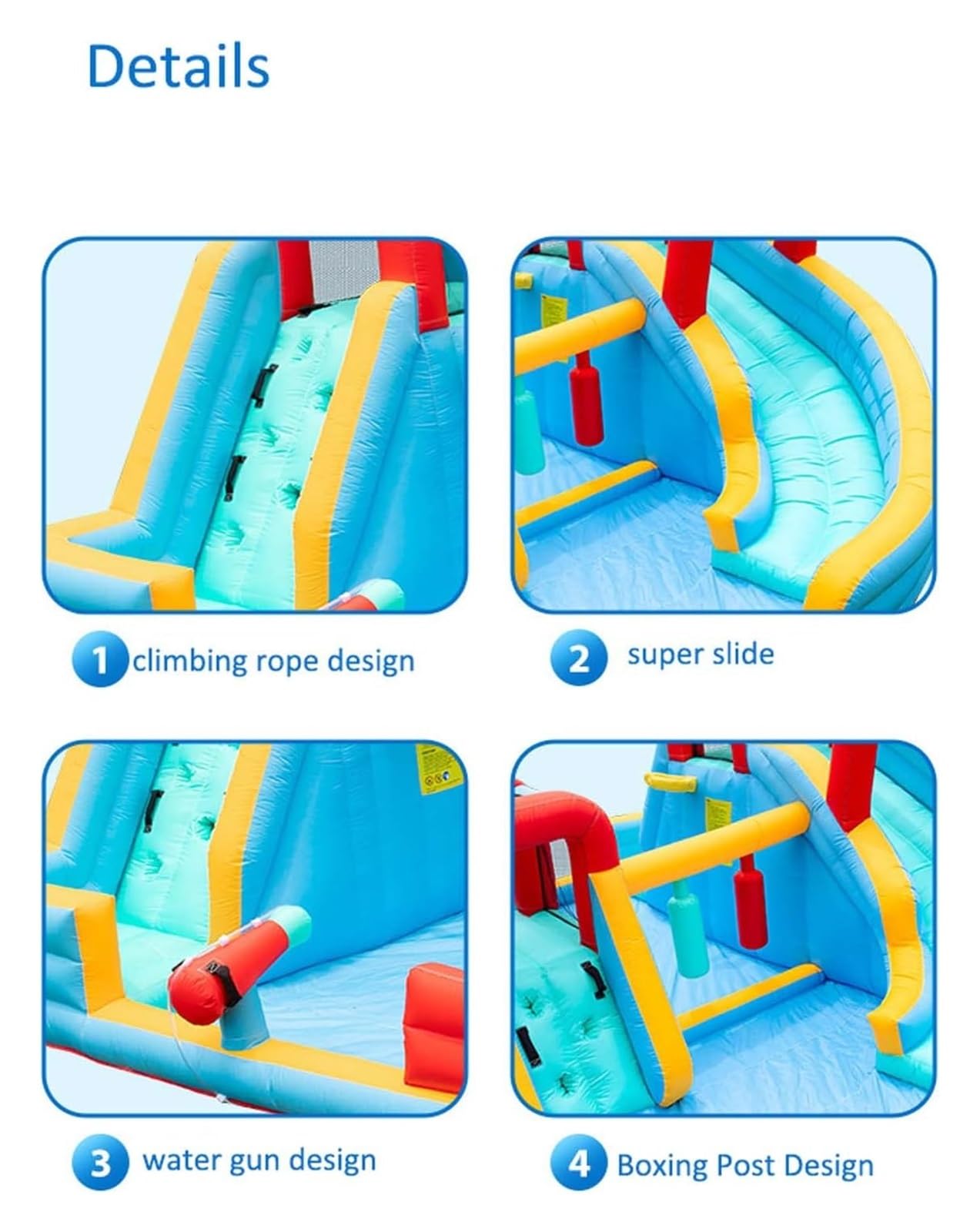 Dmuchany zamek, Nadmuchiwany mega dmuchany zamek, bardzo duży park wodny 6 w 1