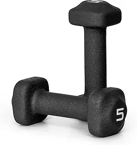 Tone Fitness Neoprene Dumbbell Weight Pairs with Anti-Roll Square Head | Multiple Options