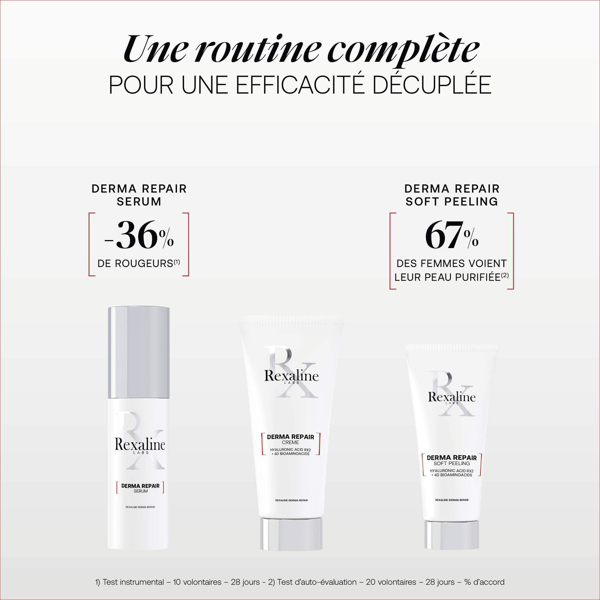 Rexaline Derma Repair Crème – Soin Réparateur Peaux Sensibles, Sèches ou Irritées – Hydratation Profonde & Apaisement – Acide Hyaluronique RX2 – Sans Silicone – 50ml