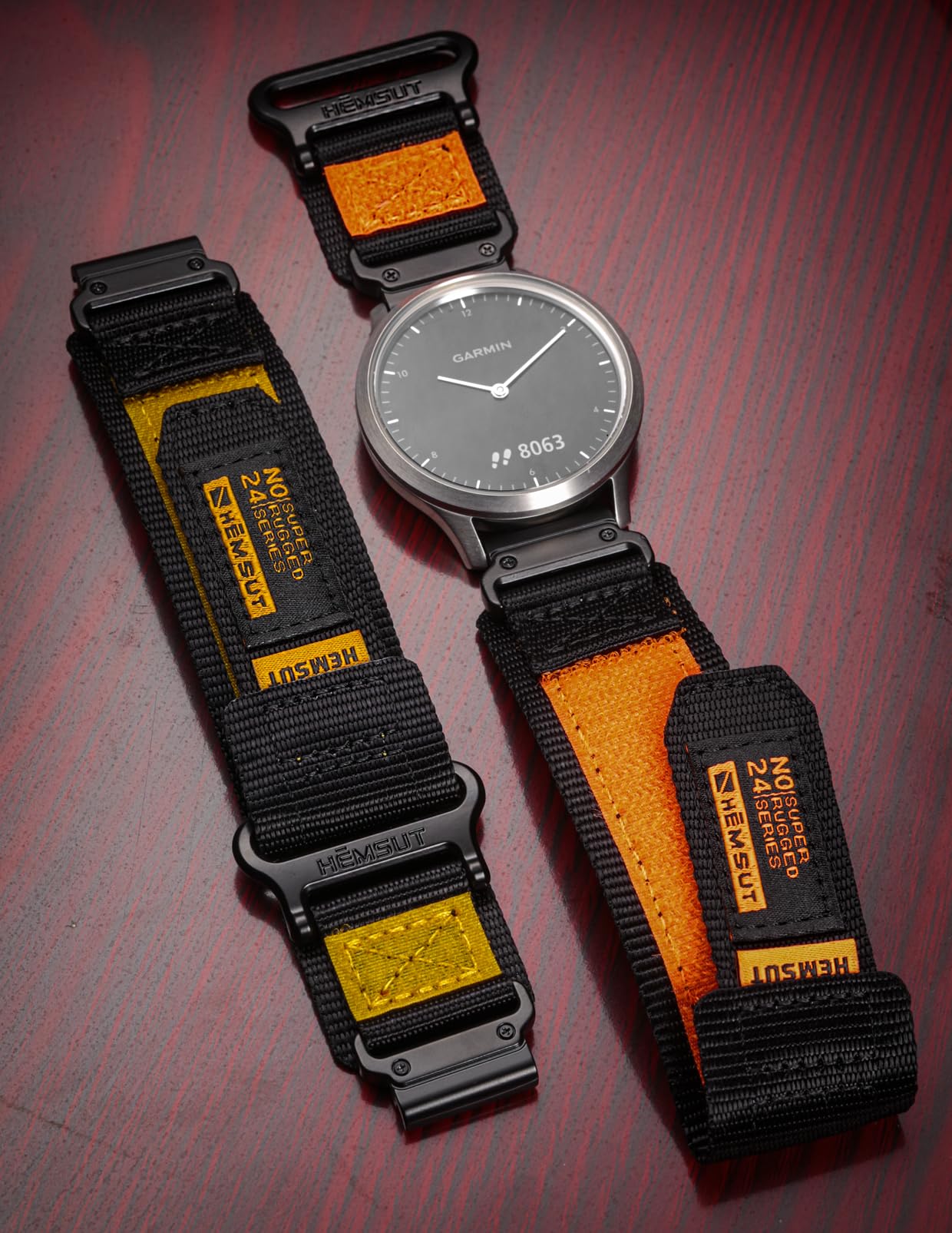 Bracelet militaire 22 mm compatible avec Garmin Fenix 8 47 mm/7/7 Pro/6/6 Pro/5/5 Plus/E 47 mm, MARQ Athlete/Golfer/Driver/Captain/Adventurer/Commander, Instinct 2/Crossover/Tacical/Esports/Tide, D2