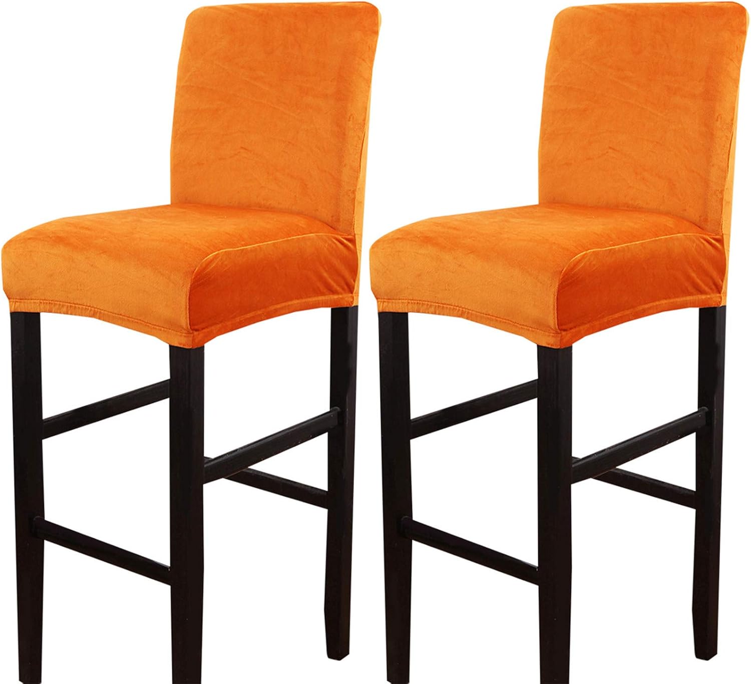 Dimatic 2 Pack Dining Chair Covers, Bar Stool Chair Covers, Soft Stretch Counter Stool Chair Slipcovers, Royal Blue