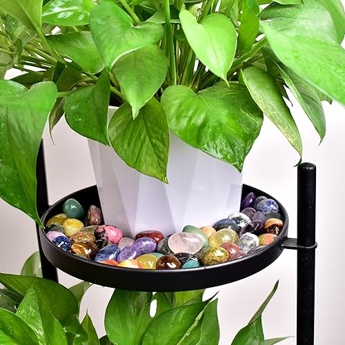 Vista 34 de Juego de piedras pulidas para chakras de 0.6 pulgadas, 7 piezas de piedras pulidas naturales y cristales a granel para curación, reiki, meditación