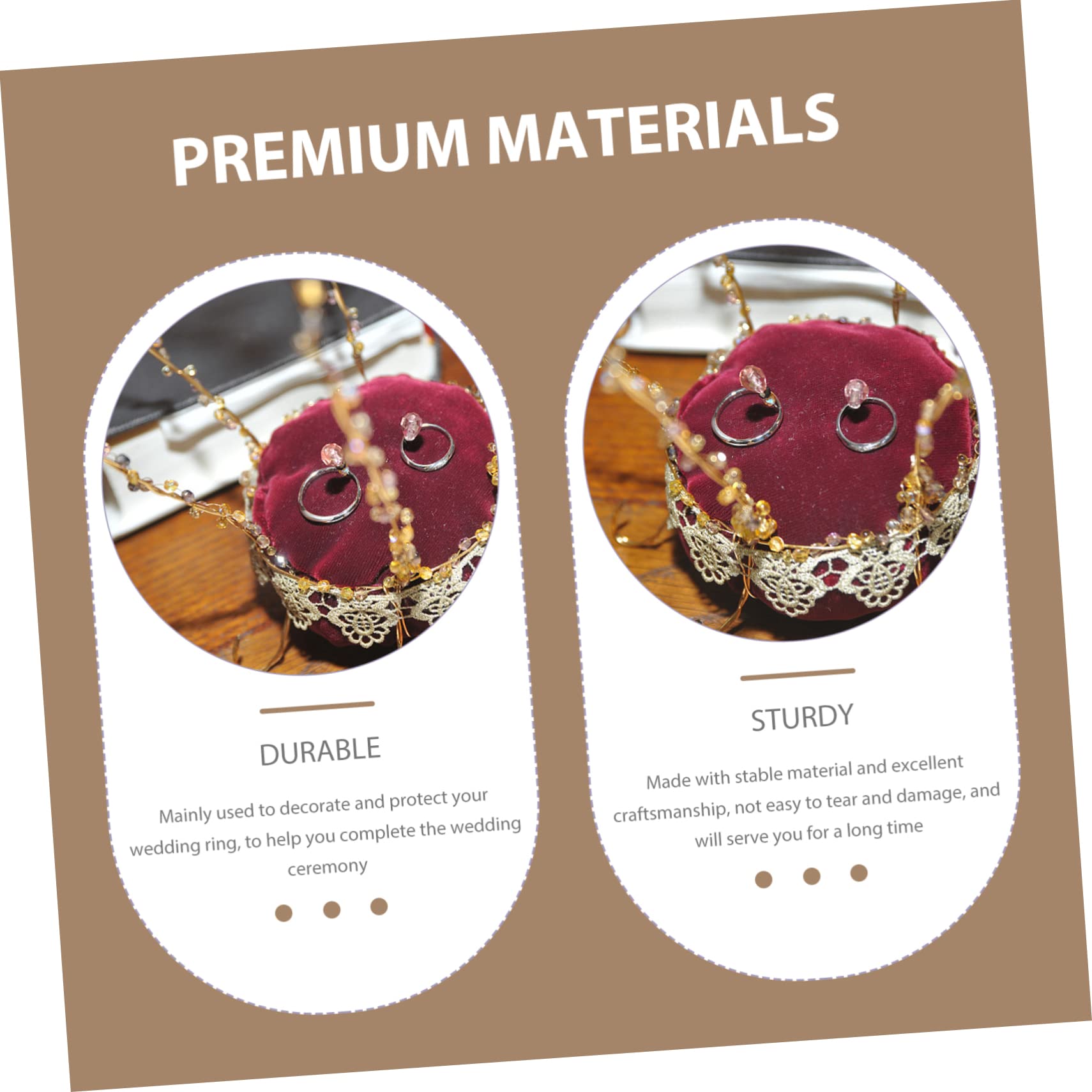 Gadpiparty 5pezzi Cuscino Portafedi Decorazioni Floreali Per Cerimonie Nuziali Accessorio Per Matrimoni e Speciali