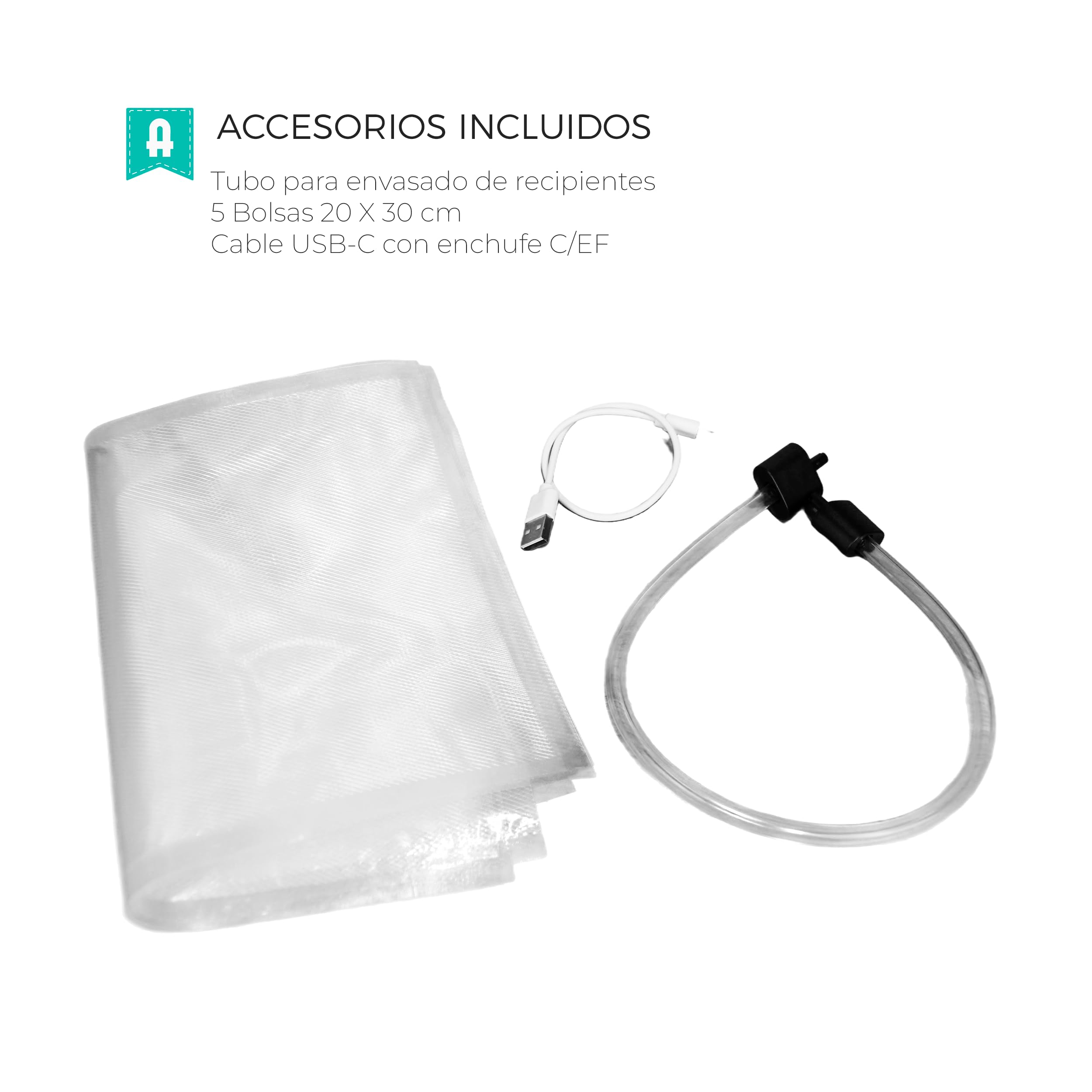 Alfa Envasadora al vacío portátil con Batería de litio VAC&GO con carga por cable USB-C