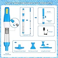 Vista 7 de Tina de hidromasaje recargable inalámbrica 4 en 1 del balneario del balneario de la piscina pequeña 90 minutos de tiempo de funcionamiento, 12