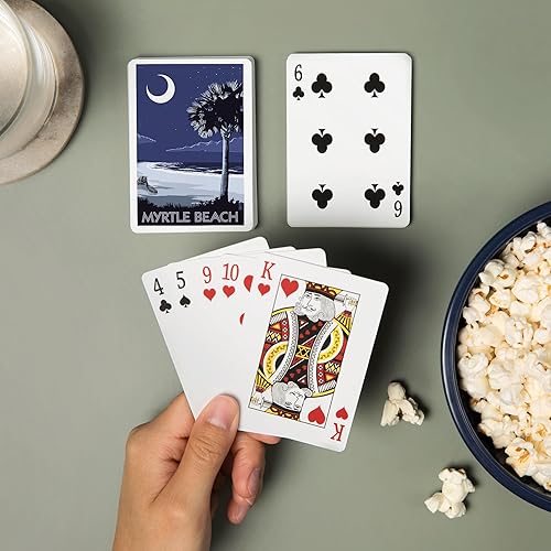 Miniatura 2 de Lantern Press Myrtle Beach, Carolina del Sur, Palmetto Moon (52 cartas de juego, baraja de cartas de tamaño póquer con comodines)