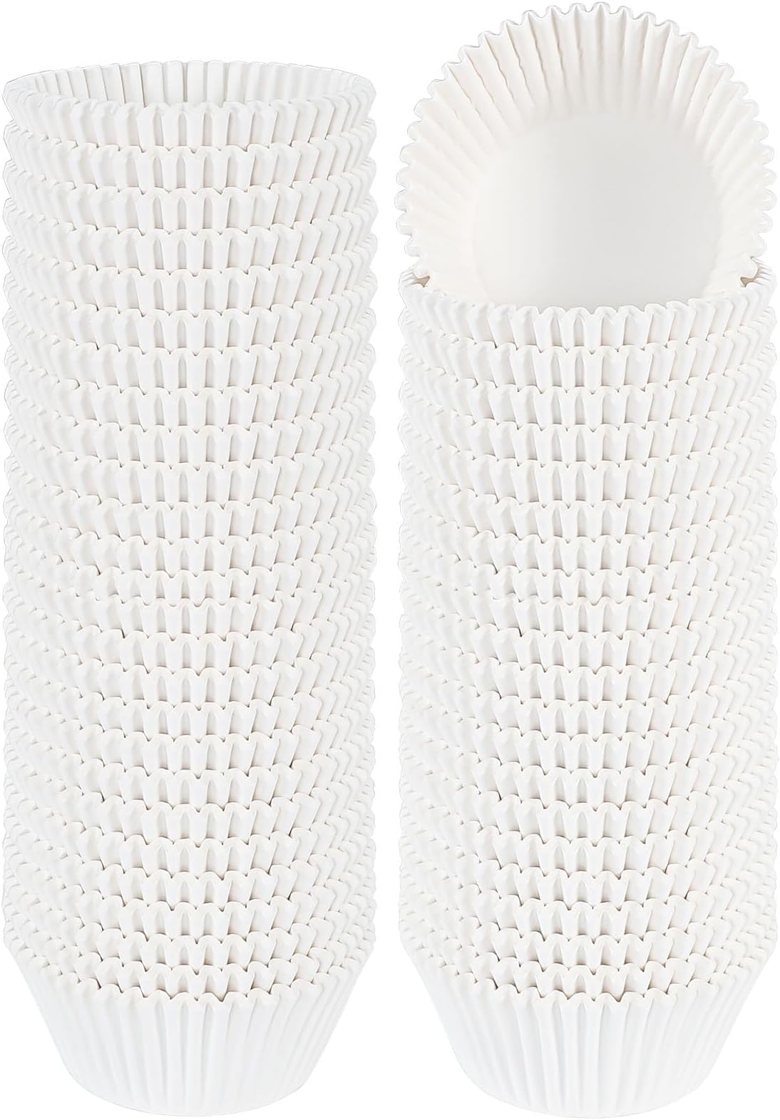 [300Pcs] Caperci Standard White Cupcake Liners for Baking
