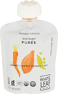 White Leaf Provisions Organic Carrot Sweet Potato Pea Baby Food, 3.17 OZ