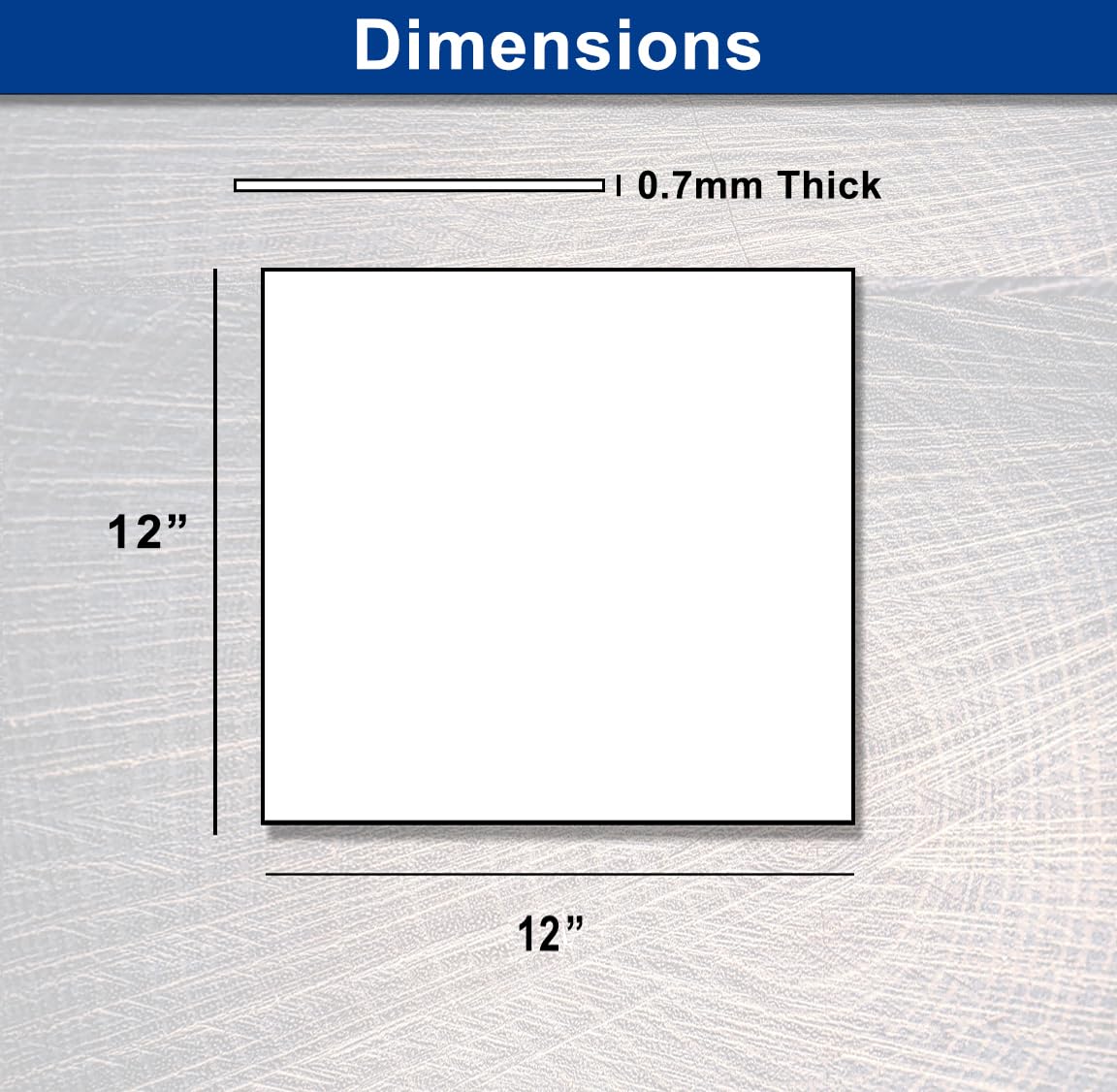 White Laser Engraving Blanks 12" x 12" 28pt Solid Core - 25 Pack