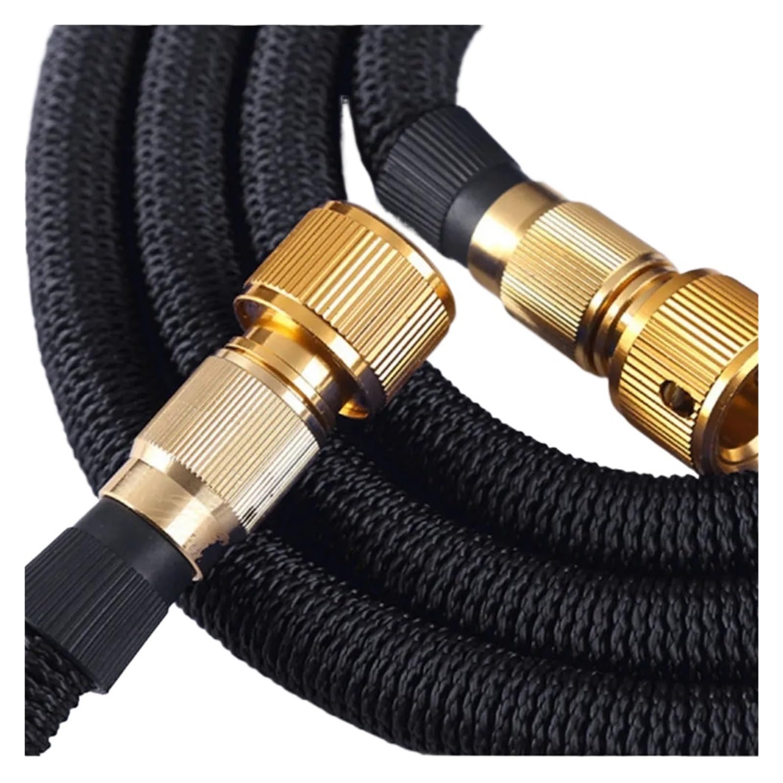 Tubo da giardino, espandibile da giardino, tubo dell'acqua da giardino, doppio connettore in metallo, bobina ad alta pressione, tubi magici per giardino, irrigazione piante agricole e autolavaggio (15