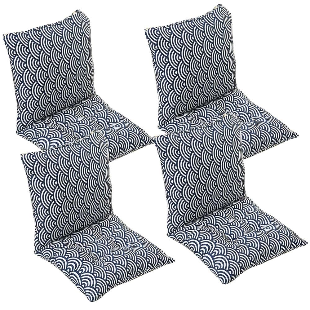 Coussin de siège en coton premium de 45x45cm avec dossier ergonomique intégré