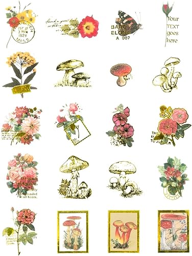 Miniatura 7 de allydrew Calcomanías decorativas para álbumes de recortes, manualidades para papelería, diario, fabricación de tarjetas (60 unidades), lámina dorada