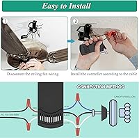 Vista 4 de Hampton Bay Universal 3-Speed Ceiling Fan Remote Control Kit Replacement for Hampton Bay Home Decorators Collection Hunter - Walk Away Time Delay