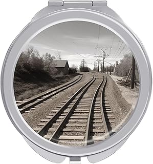 Espejo de maquillaje de viaje con pista de tr...