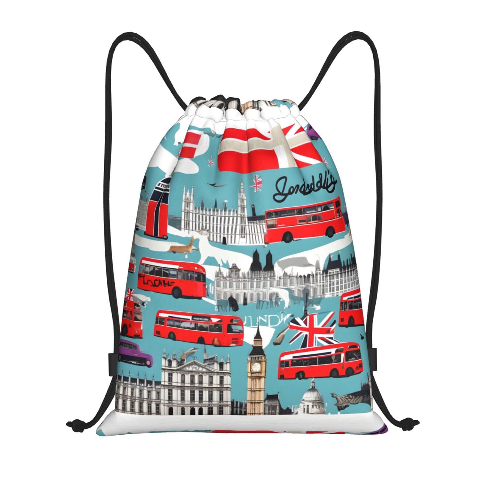 Yomeeaaaa Unisex I Like London Print Drawstring Bags Backpack Bag Sport Gym Sack Drawstring Bag Shopping String Bag