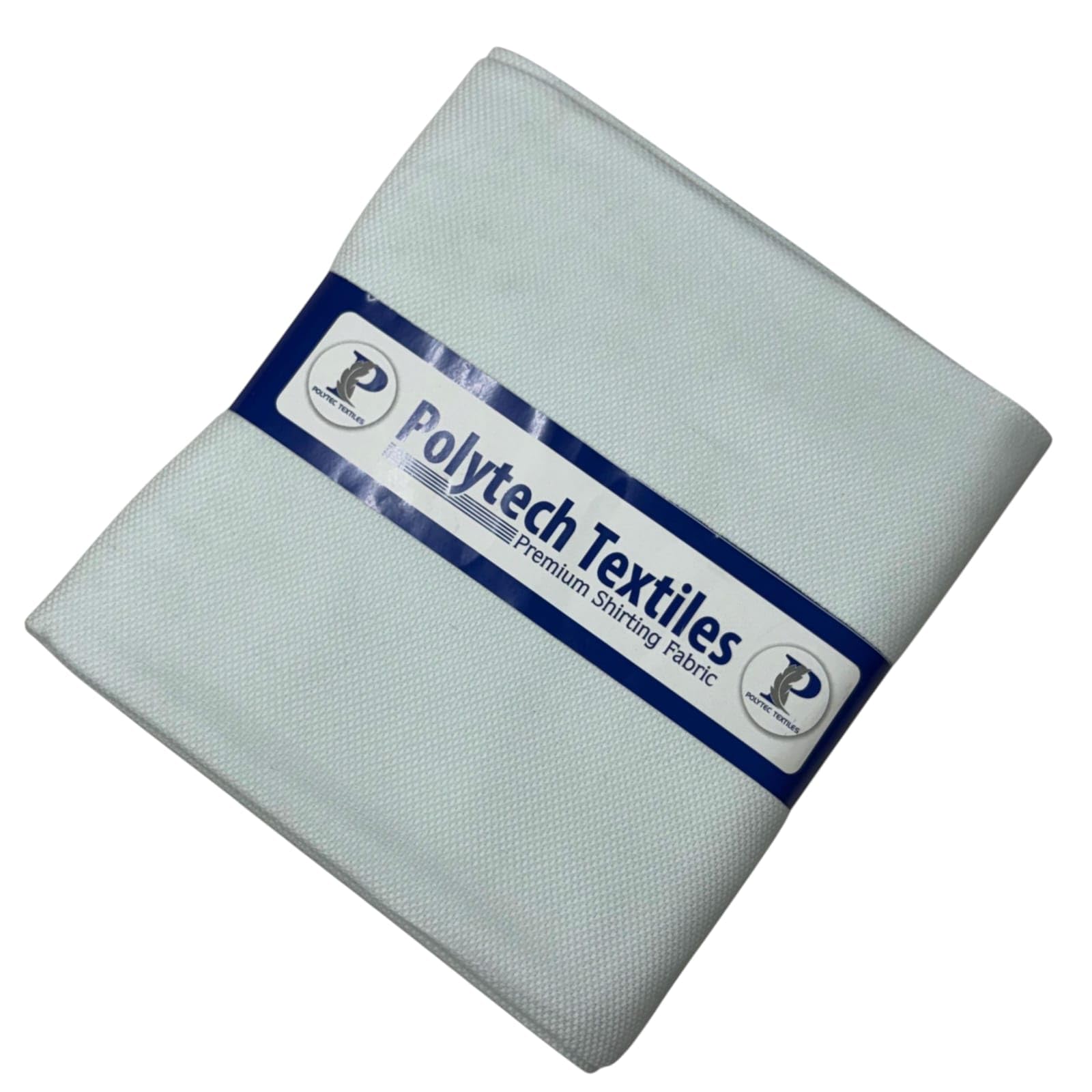 Polytech Textiles Premium Shirting Fabric,61- White Dobby Design with Blue Tint, Unstitched-picture-54